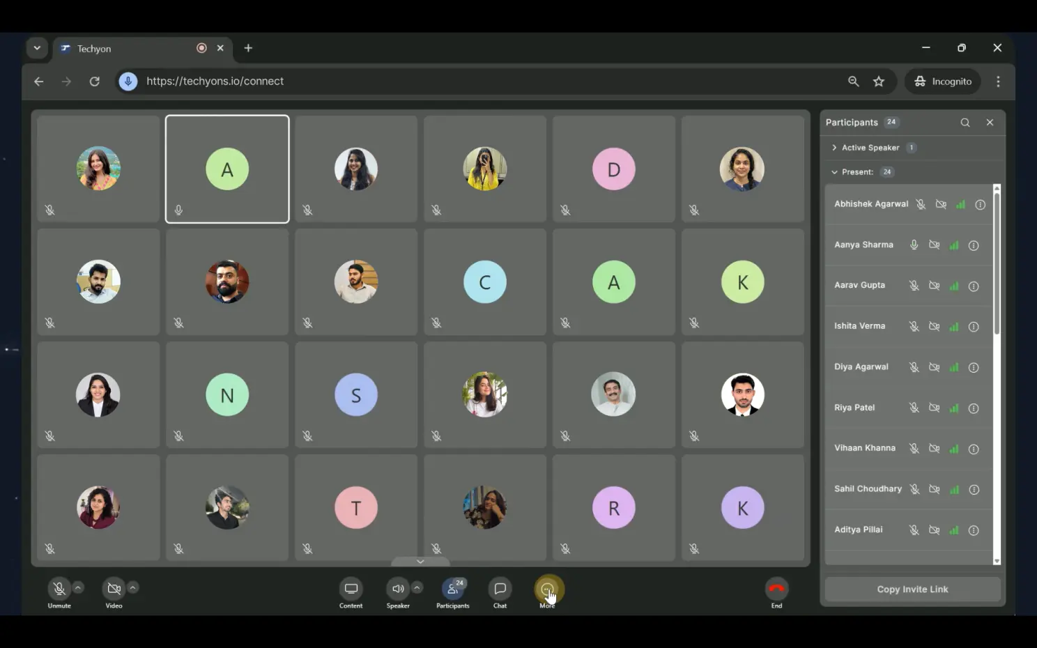  Techyons Meetings Video Conferencing